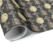 Gotische R.I.P. Hoofdsteen Keltisch Kruis Volle Ma Cadeaupapier (Rol Hoek)