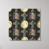 Gotische R.I.P. Hoofdsteen Keltisch Kruis Volle Ma Canvas Afdruk (Voorkant)