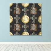 Gotische R.I.P. Hoofdsteen Keltisch Kruis Volle Ma Canvas Afdruk (Insitu (Houten vloer))