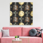 Gotische R.I.P. Hoofdsteen Keltisch Kruis Volle Ma Canvas Afdruk (Insitu (Woonkamer))