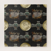 Gotische R.I.P. Hoofdsteen Keltisch Kruis Volle Ma Legpuzzel (Horizontaal)