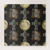 Gotische R.I.P. Hoofdsteen Keltisch Kruis Volle Ma Legpuzzel (Verticaal)