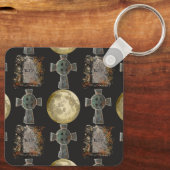 Gotische R.I.P. Hoofdsteen Keltisch Kruis Volle Ma Sleutelhanger (Achterkant)