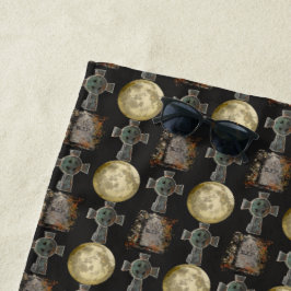 Gotische R.I.P. Hoofdsteen Keltisch Kruis Volle Ma Strandlaken