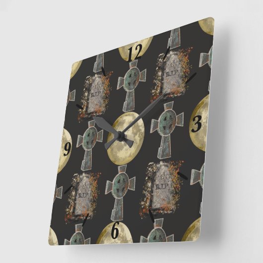 Gotische R.I.P. Hoofdsteen Keltisch Kruis Volle Ma Vierkante Klok (Hoek)