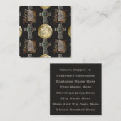 Gotische R.I.P. Hoofdsteen Keltisch Kruis Volle Ma Vierkante Visitekaartje (Voorkant / Achterkant)