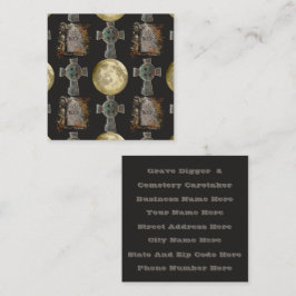 Gotische R.I.P. Hoofdsteen Keltisch Kruis Volle Ma Vierkante Visitekaartje