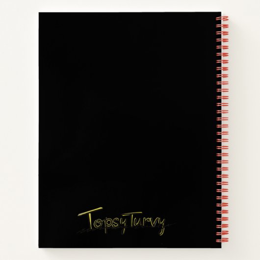 Gotische raaf die ondersteboven spiraalvormig Noti Notitieboek (Achterkant)