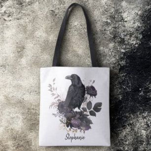 Gotische Raaf Donkere Academische Bloemstuk Tote Bag