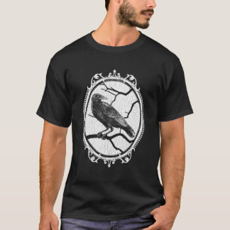gotische raaf in een Victoriaans Lijst T-shirt