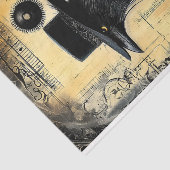 Gotische raaf in zwart Pet & mantel BQ4 Decoupage Tissuepapier (Detail)