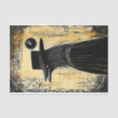 Gotische raaf in zwart Pet & mantel BQ4 Decoupage Tissuepapier (Voorkant)