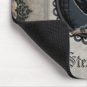 Gotische raaf met naam muismat (Hoek)