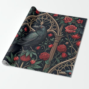 Gotische Raafrozen Sierpatroon Cadeaupapier