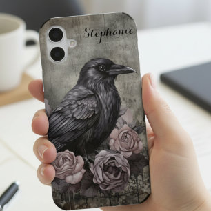 Gotische Raven Bloem iPhone 16 Hoesje