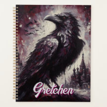 Gotische Raven Crow Bird Painting gepersonaliseerd
