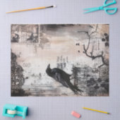 Gotische Raven Decoupage Tissuepapier (Craft)