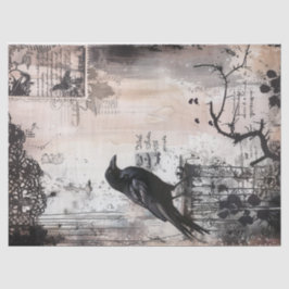  Gotische Raven Decoupage Tissuepapier