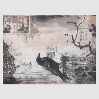  Gotische Raven Decoupage Tissuepapier