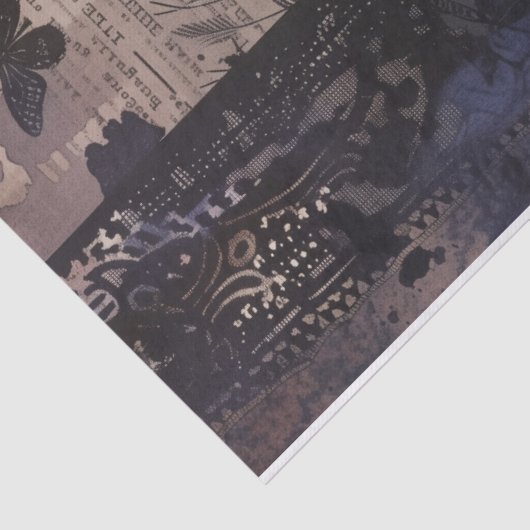  Gotische Raven Decoupage Tissuepapier (Detail)