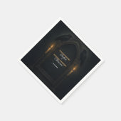 Gotische Raven kaarslicht boog bruiloft Servet (Hoek)