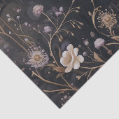 Gotische Raven met Bloemen  Halloween Tissuepapier (Detail)