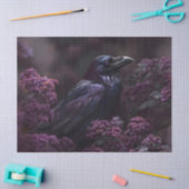 Gotische Raven Paarse Foliage Decoupage Tissuepapier (Craft)