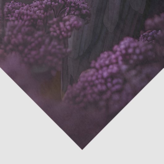 Gotische Raven Paarse Foliage Decoupage Tissuepapier