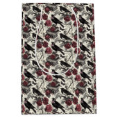 gotische raven, Rozen en boeken Medium Cadeauzakje (Voorkant)