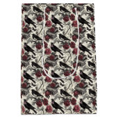 gotische raven, Rozen en boeken Medium Cadeauzakje (Achterkant)