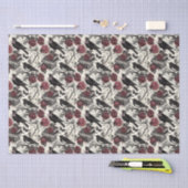 gotische raven, Rozen en boeken Tissuepapier (Craft)