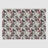 gotische raven, Rozen en boeken Tissuepapier (Voorkant)