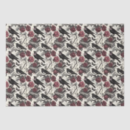  gotische raven, Rozen en boeken Tissuepapier