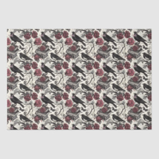 gotische raven, Rozen en boeken Tissuepapier