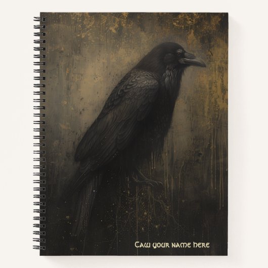 Gotische Raven Spiraal Notebook Notitieboek (Voorkant)