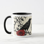 Gotische ravenklok en rozen mok (Links)