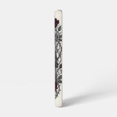Gotische Raven's Klok en Rozen Samsung Galaxy Hoesje (Linkerkant)