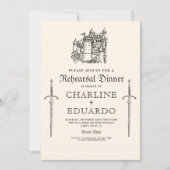 Gotische repetitie diner zwart zilver kaart (Voorkant)