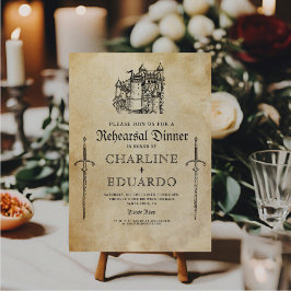 Gotische repetitie diner zwart zilver kaart