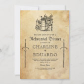 Gotische repetitie diner zwart zilver kaart (Voorkant)