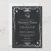 Gotische repetitie diner zwart zilver kaart (Voorkant)