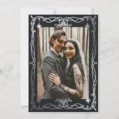 Gotische repetitie diner zwart zilver kaart (Achterkant)