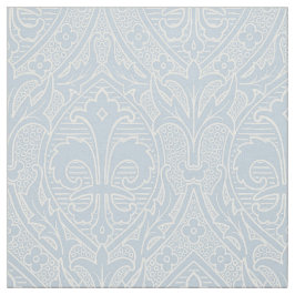 Gotische revival Fleur de Lys - Misty Blue Stof