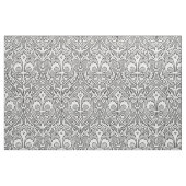 Gotische Revival Fleur de Lys - Zwart-wit Stof (Fat Quarter)
