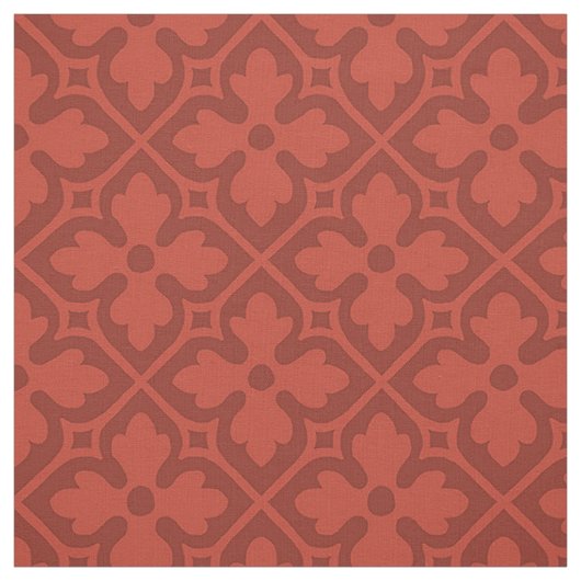 Gotische revival Quatrefoils, baksteenrood Stof (Swatch)