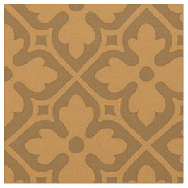 Gotische revival Quatrefoils, verbrande karamel Stof