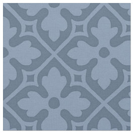 Gotische Revival vierlobbig motief, leisteenblauw Stof