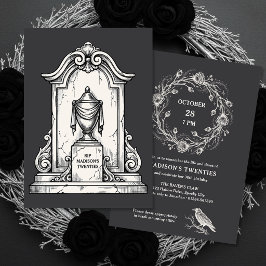 Gotische RIP Mijn Twintigers Funeral 30e Verjaarda Kaart