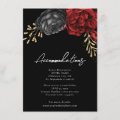 Gotische rode bloemige trouwaccommodatie bijlage (Voorkant)