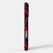 Gotische rode chrysanthemum donkere bloem Case-Mate iPhone case (Achterkant / Rechts)